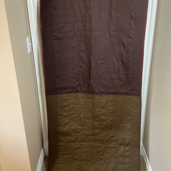 NWOT Handmade Quilted Winter Wall Hanging Home Decor Deer's Rectangle Brown - Picture 6 of 9